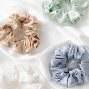 Silk hair scrunchies